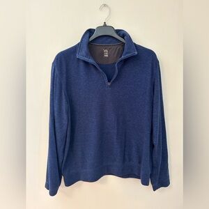 Men's Hudson River Quarter Zip Sweater in Blue (XL)